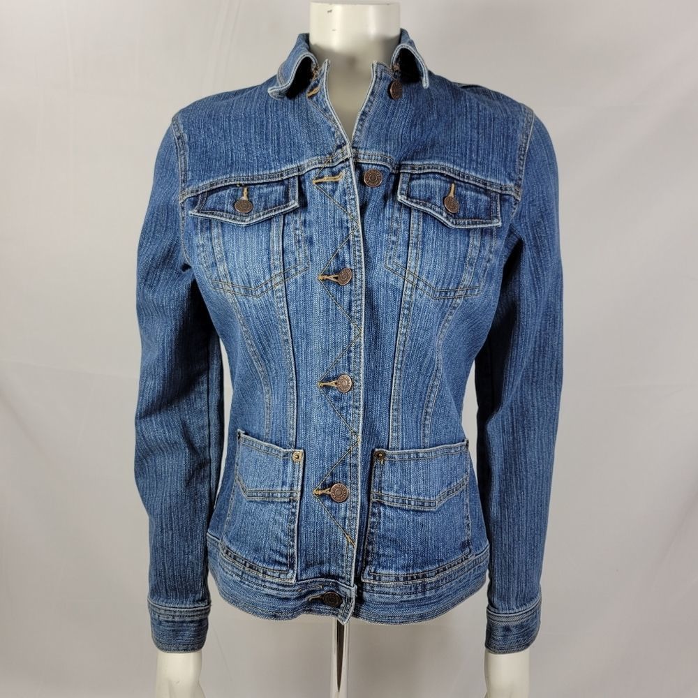 Eddie Bauer vintage blue jean denim jacket small